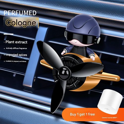 Car Air Vent Fragrance — Astronaut & Mini-Aircraft Design | Cartoon-Style Clip-On Diffuser for Car AC Vents | Solid Scent Balm