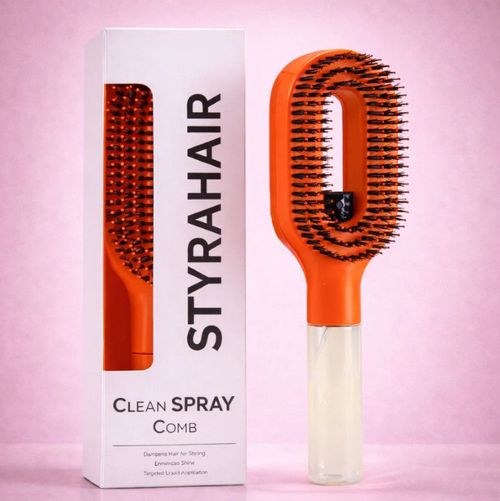 Water-Spraying Smoothing Comb — One-Touch Spray to Tame Flyaways