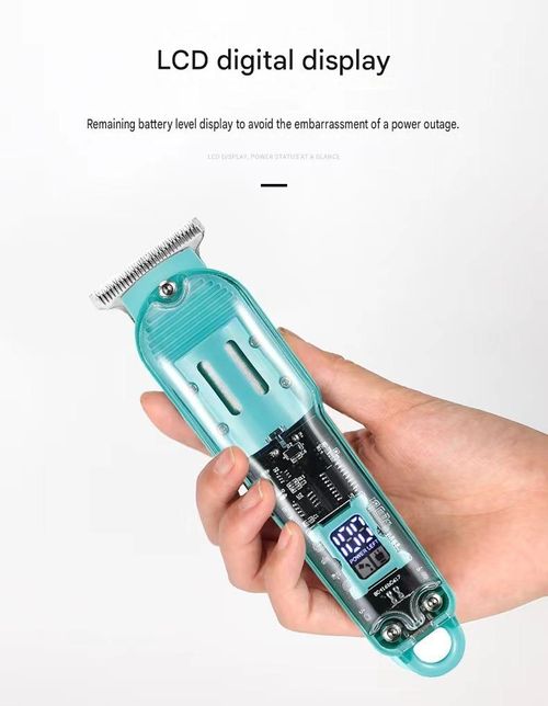Hair Clipper with Transparent Body and LCD Charging Display