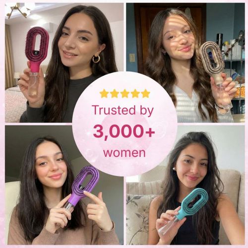 Water-Spraying Smoothing Comb — One-Touch Spray to Tame Flyaways