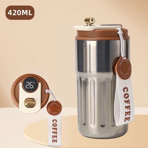Smart Temperature-Display Insulated Coffee Cup (Hot & Cold)
