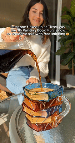 Creative Book-Shaped Borosilicate Glass Cup