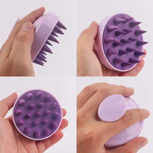 Silicone Scalp Massage Brush with Handle