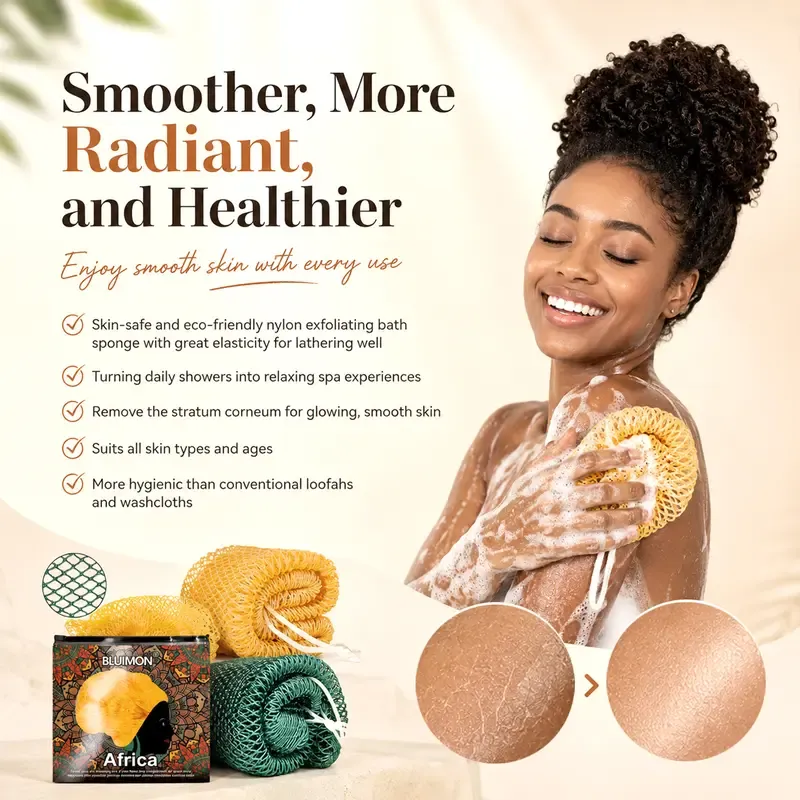 Best-Selling Nylon Drawstring Exfoliating Cloth — High-Elasticity Sauna Towel, The Ultimate Exfoliating Bathing Tool for Home   Bathhouses