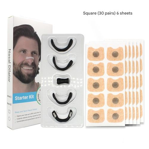 Best-Selling Magnetic Nasal Strips & Patches Set — Anti-Snoring, Breath-Enhancing, Metal-Reinforced Nasal Dilators for Congestion Relief