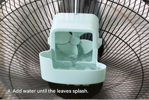 New No-Drill Fan Cooler: Home-Use Snap-On Cooling Gadget with Ice-Adding Capability