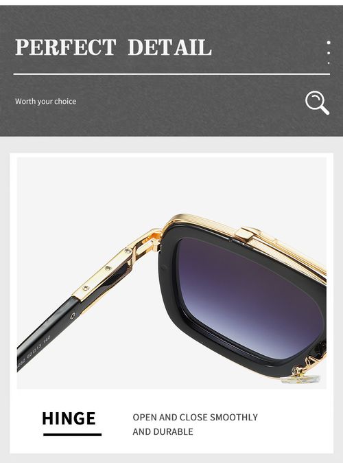 Distinctive Square Metal Sunglasses — Trendy Shades for Men and Women
