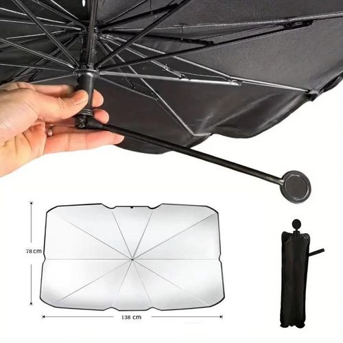 Collapsible and Telescopic Car Windshield Sunshade