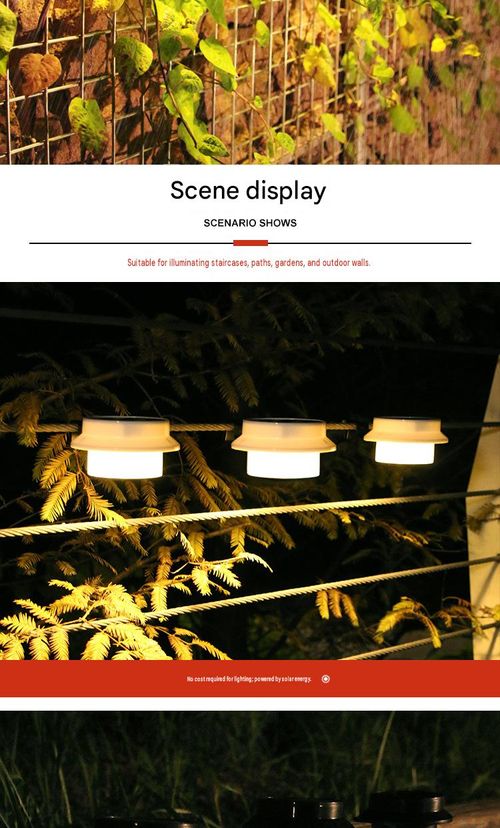 Solar outdoor fence lights