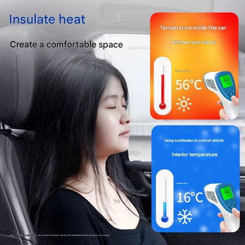 Car Windshield Sunshade & Heat Shield — Automotive Anti-Glare Sun Visor for the Front Windshield (Summer Use)