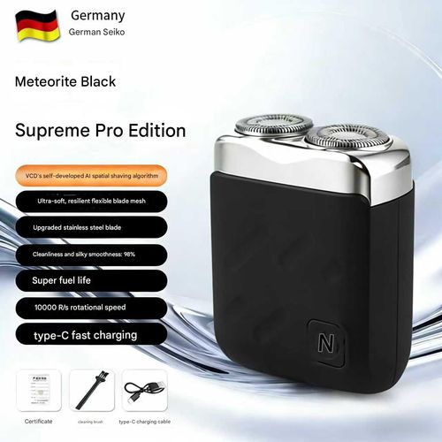 Trendy New Model: Floating Dual-Head Electric Shaver — Portable, Rechargeable, and Travel-Friendly Beard Trimmer