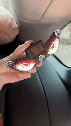 Car Window Solar-Powered    Demon Eye    Ambient Light — Interior Modification, Warning Light, USB Neon Lamp