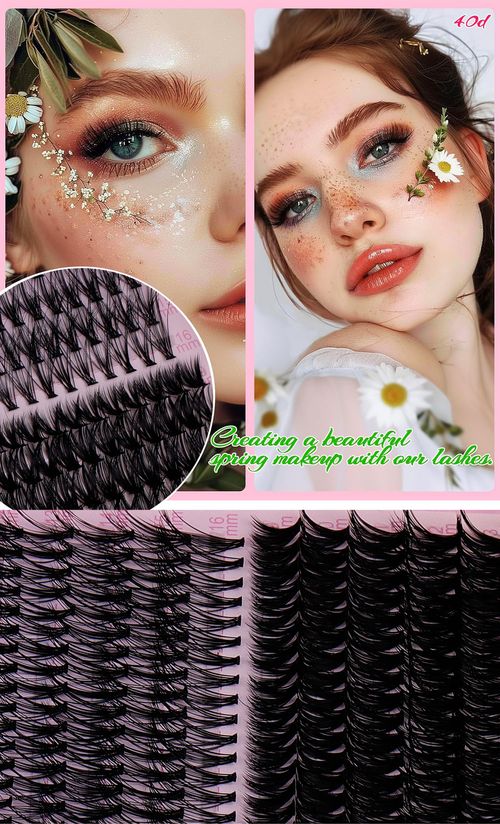Eyelash Book   (3-Piece Set: 30D + 40D + 50D)  A best-selling, high-value set featuring 640 clusters   DIY Western-style voluminous, long, clustered false eyelashes.