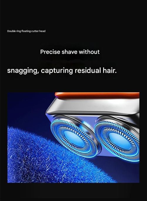 Trendy New Model: Floating Dual-Head Electric Shaver — Portable, Rechargeable, and Travel-Friendly Beard Trimmer