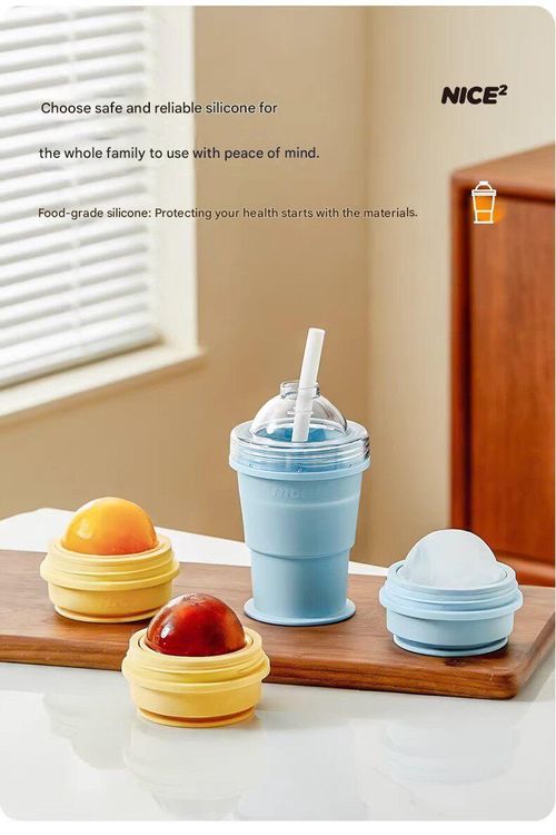 Collapsible Ice Hockey Cup & Large Ice Sphere Mold — Sealed Ice Tray Tumbler, Ice Cube Maker, and DIY Ice Ball Travel Cup