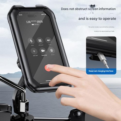 Waterproof Phone Holder for Electric Vehicles & Motorcycles — Rainproof, Touch-Compatible Navigation Mount for Bicycles and Scooters
