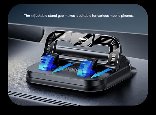 2026 Car Dashboard & Center Console Accessory: 2-in-1 Phone Holder & Parking Number Plate — Anti-Shake, Rotatable, and Portable