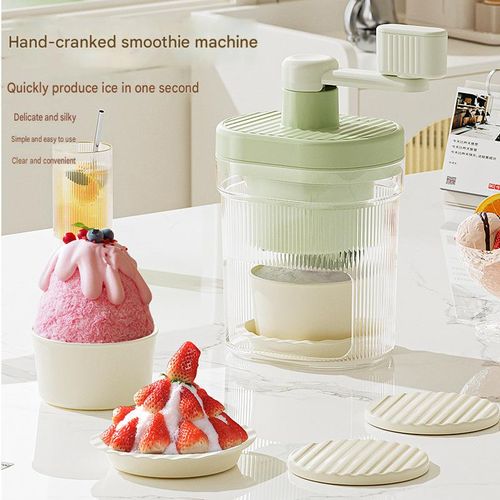 Portable Manual Shaved Ice Machine – Compact, Hand-Crank, Non-Electric – Ideal for Home Use and Stall Setups – Makes Fluffy Shaved Ice and Slushies