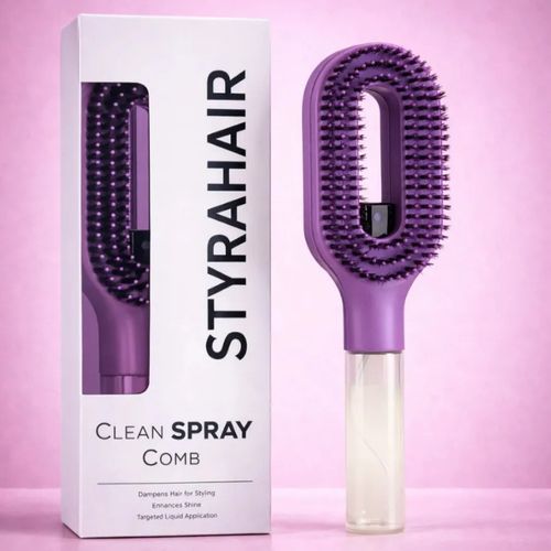Water-Spraying Smoothing Comb — One-Touch Spray to Tame Flyaways