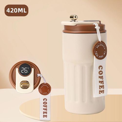 Smart Temperature-Display Insulated Coffee Cup (Hot & Cold)