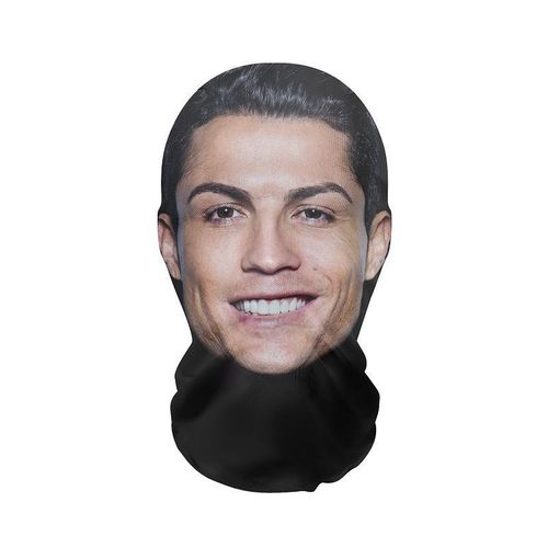 Kobe, LeBron, Curry, & Cristiano Ronaldo Face-Print Balaclava — 3D Full-Face Sun Protection Mask for Pranks & Gags