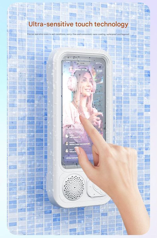Hot-Selling New Bathroom Waterproof Touchscreen Phone Case & Mount — The Ultimate Shower Streaming Gadget with Built-in Bluetooth Speaker