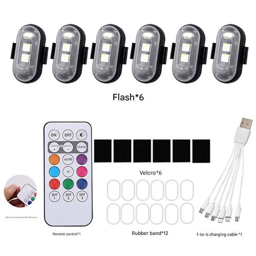 Car LED Light, Remote Control LED Strobe Light, Anti-collision Aircraft Light Warning Light, Multifunctional Car Decorative Light, Multiple Lighting Modes