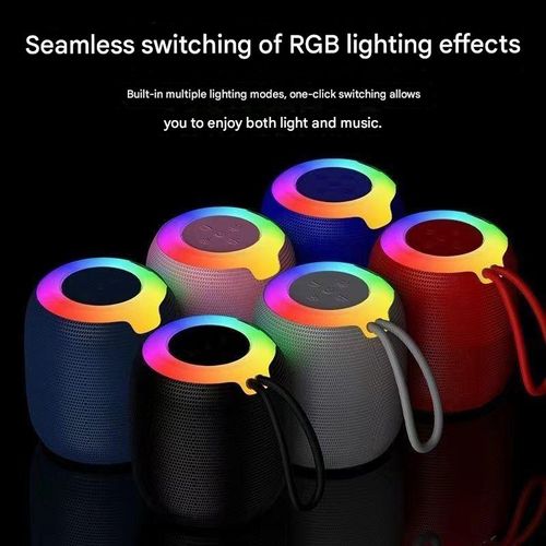 New Arrival: Model 309 Wireless Bluetooth Speaker — Colorful Ambient Night Light, Portable Outdoor Mini Fabric Subwoofer