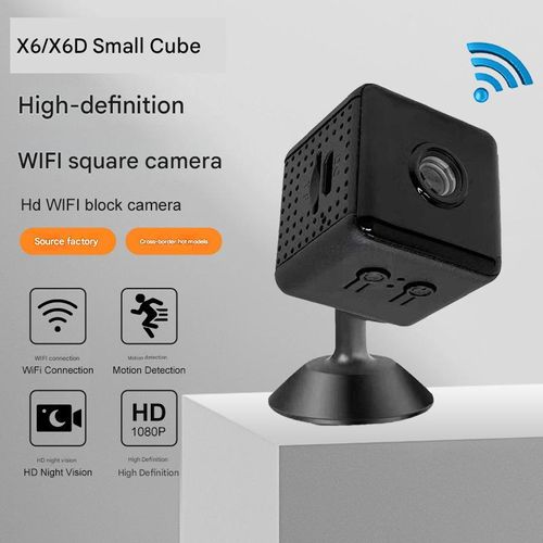 Compact Cube Camera: Dedicated HD Smart Camera with Wireless Wi-Fi Remote Access for Home Surveillance
