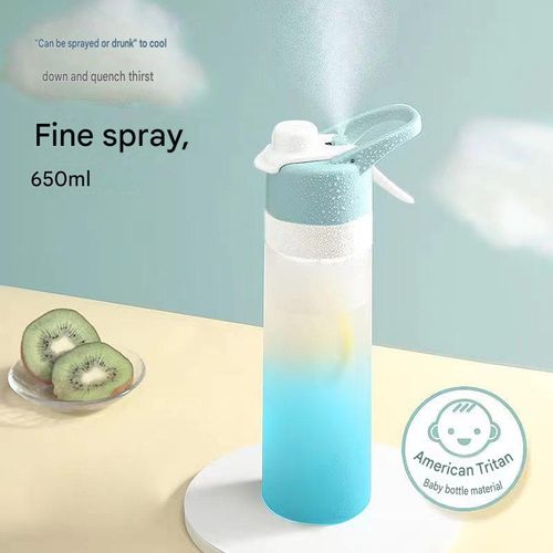 Portable Spray Water Bottle (Unisex) – Multifunctional Cup for Students & Fitness  Sports (Tritan Plastic)