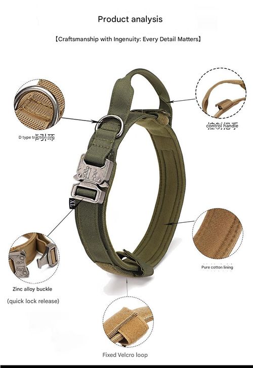 Heavy-Duty Tactical Dog Collar — Military-Grade Neckwear for Medium to Large Breeds — Thickened Training and Leash Collar