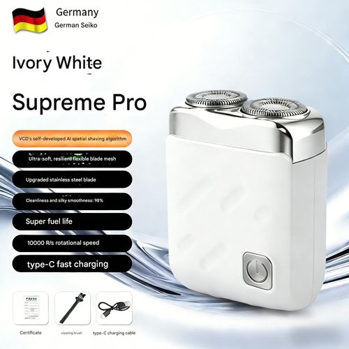 Trendy New Model: Floating Dual-Head Electric Shaver — Portable, Rechargeable, and Travel-Friendly Beard Trimmer