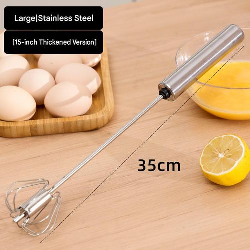 Stainless steel semi-automatic egg beater