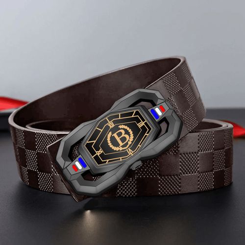 Men's leather belt, classic business style for young and middle-aged men, versatile and fashionable, popular casual belt for young people.