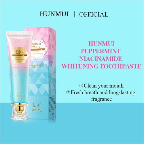 Hanlun Meiyu Niacinamide Whitening Toothpaste — Cleanses Mouth, Removes Stains, Freshens Breath, Long-Lasting Fragrance
