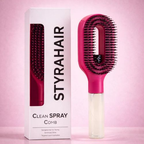 Water-Spraying Smoothing Comb — One-Touch Spray to Tame Flyaways