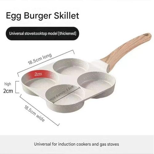 Stone-effect Non-stick Frying Pan (4-Cup) – Kitchen Skillet for Breakfast Egg Burgers & Steaks