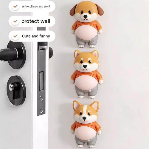 Super-soft silicone anti-collision pad featuring a pot-bellied Shiba Inu or Corgi.
