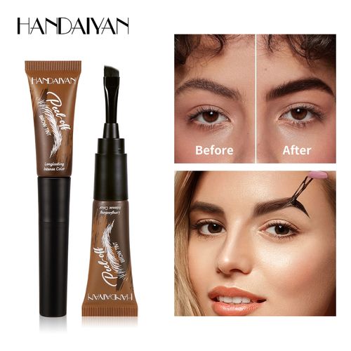 HANDAIYAN Peel-Off Eyebrow Tint — Waterproof, Long-Lasting, and Smudge-Proof — 5 Shades (Includes Brush Applicator)