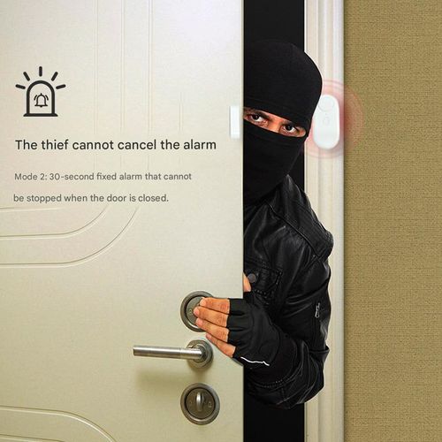 Home Security Door & Window Alarm — High-Decibel Standalone Magnetic Sensor with Door-Closing and Departure Reminder