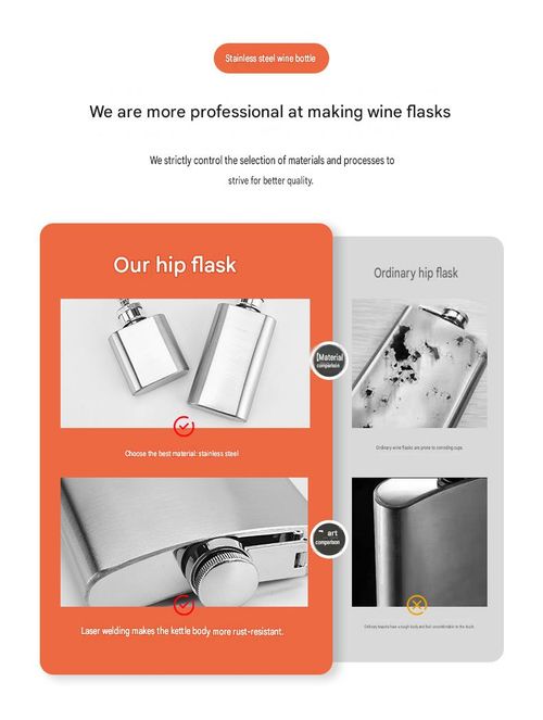 Premium Portable 304 Stainless Steel Pocket Flask