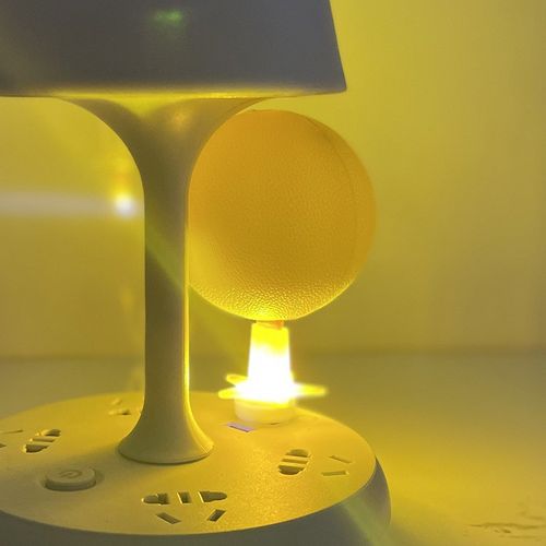 LED-Base Sticky Insect Trap — Powerful Adhesive Ball for Fruit Flies, Houseflies, and Small Flying Insects — Indoor Yellow Pest Control Lamp