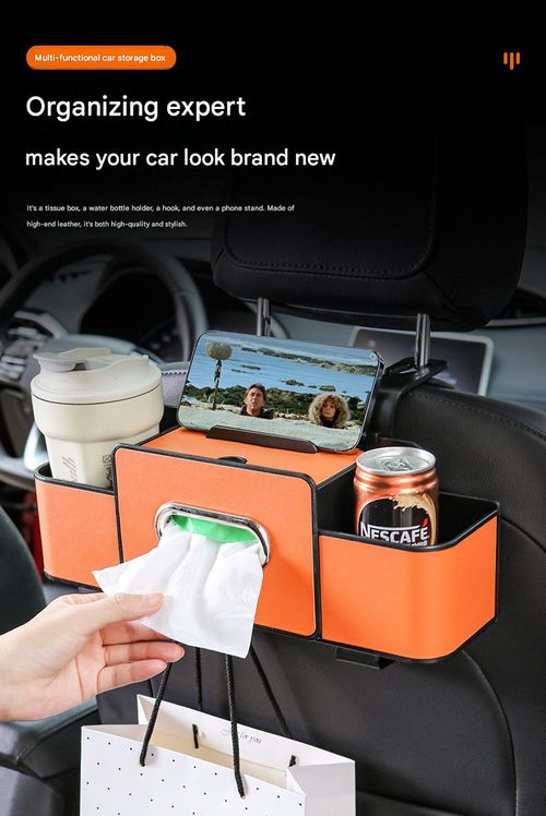 Multifunctional Car Cup Holder & Organizer — Seat-Back Storage Rack and Bin for In-Vehicle Use
