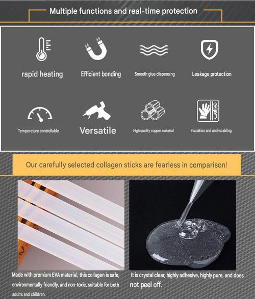 Multifunctional Hot Glue Gun for Home & Crafts – Compatible with 7mm Glue Sticks, Ideal for Kids' DIY Projects