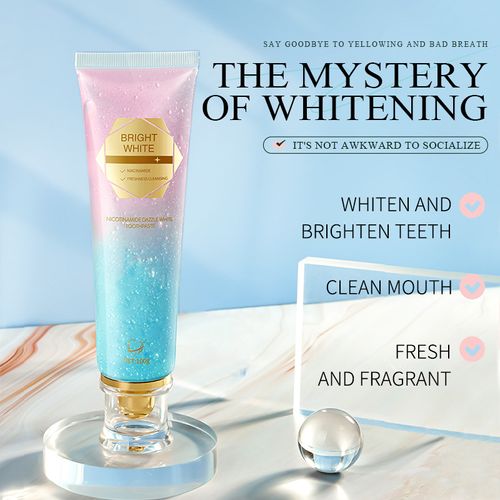 Hanlun Meiyu Niacinamide Whitening Toothpaste — Cleanses Mouth, Removes Stains, Freshens Breath, Long-Lasting Fragrance