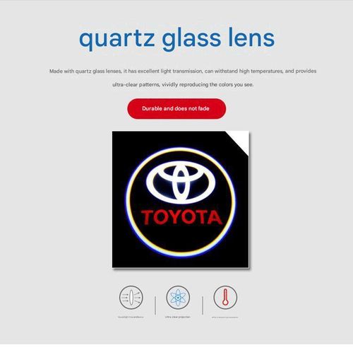 Compatible with Toyota Welcome Lights: Camry, Highlander, Prado, Reiz, Land Cruiser, and Crown — Laser Projection Car Lights