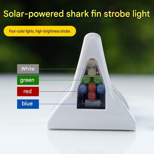 Automotive Shark Fin Decorative Light — Car Antenna Modification Lamp — Dedicated Anti-Rear-End LED Flasher (8 LEDs)