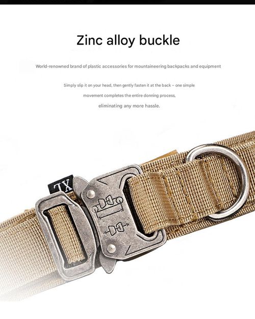 Heavy-Duty Tactical Dog Collar — Military-Grade Neckwear for Medium to Large Breeds — Thickened Training and Leash Collar