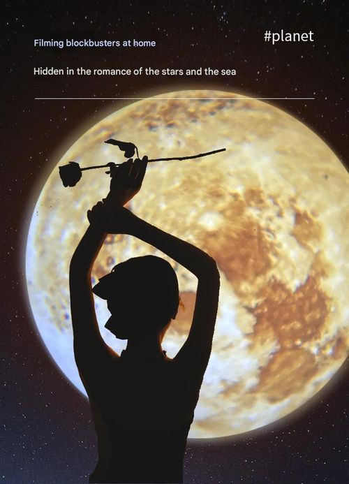 Starry Sky & Moon Lamp – Creative LED Night Light for the Bedroom | Logo Projection & Background Light