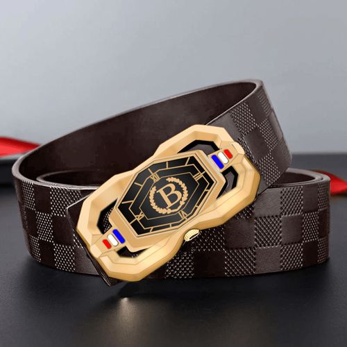 Men's leather belt, classic business style for young and middle-aged men, versatile and fashionable, popular casual belt for young people.